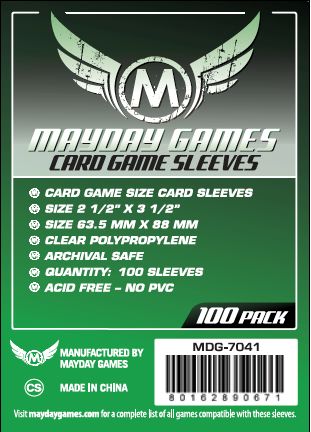 200 Mayday Games Standard card game sleeves for Path to Carcosa expansion (2x7041)