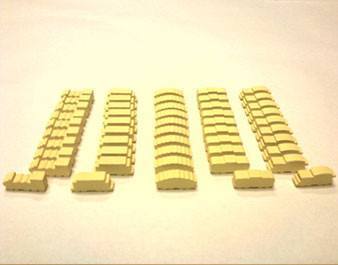 Yellow Wooden Train Player set ideal for Ticket to Ride Europe and USA